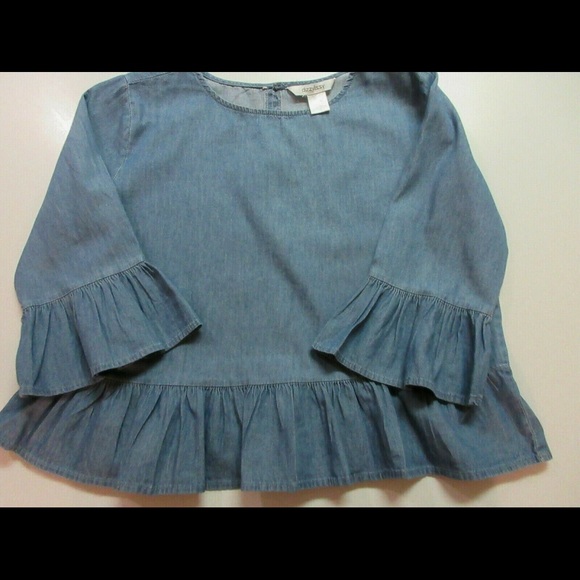 Dizzy Lizzy tunic top ruffle sleeve size large - Picture 3 of 4